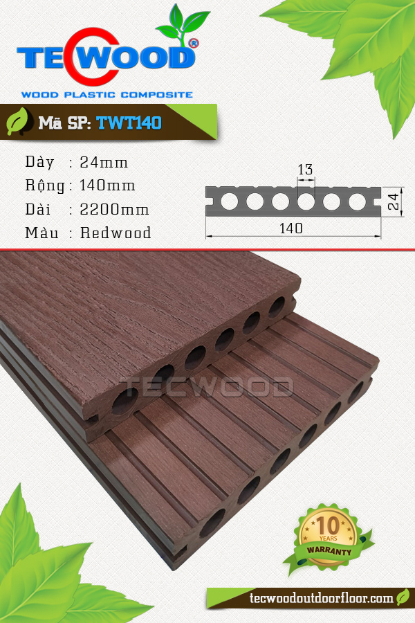 Sàn gỗ TecWood TWT140 - Redwood