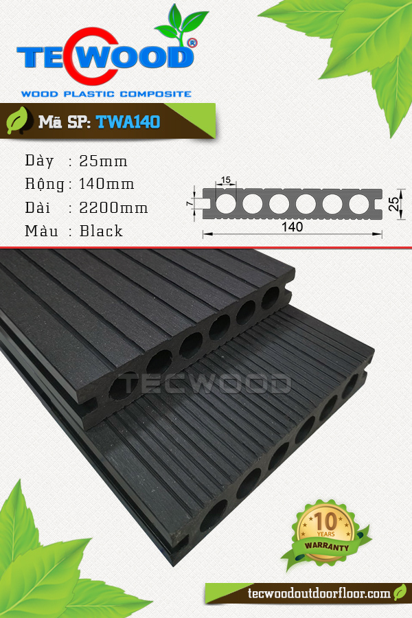 Sàn gỗ TecWood TWA140-Black