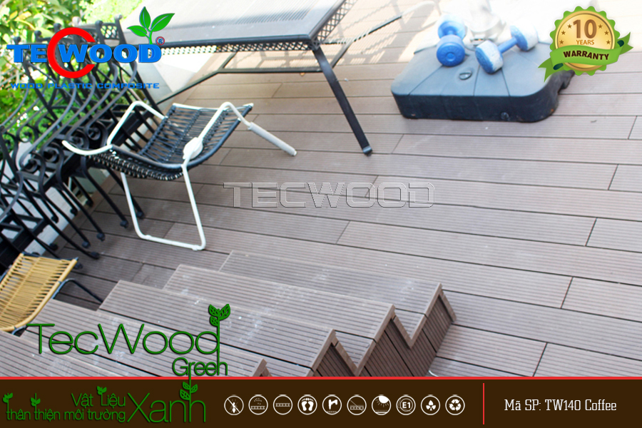 Bậc cầu thang gỗ nhựa cho không gian ngoài trời bậc cầu thang gỗ ngoài trời