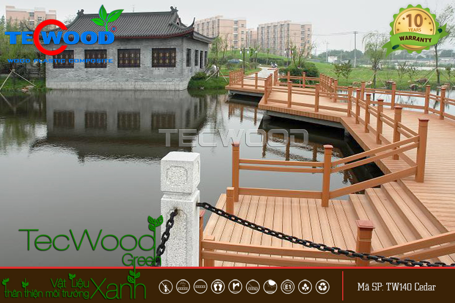 Dự án Robot Tower với hạng mục ốp gỗ nhựa cho bậc cầu thang bậc cầu thang gỗ ngoài trời