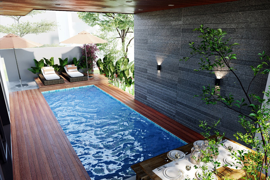 kinh nghiệm xây hồ bơi gia đình