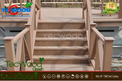 Cầu thang gỗ nhựa