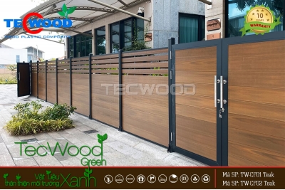 Công trình hàng rào lắp ghép khung nhôm cho biệt thự Đà Nẵng