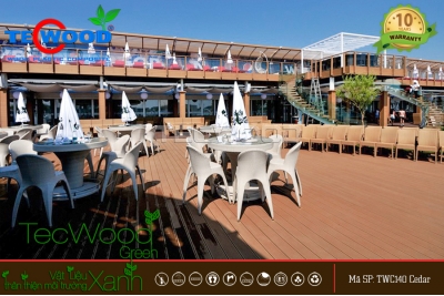 Sàn gỗ lót nhà hàng