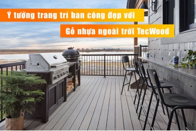 Ý tưởng trang trí ban công đẹp với gỗ nhựa ngoài trời